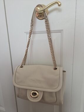 Coach Ranger Flap Crossbody White Leather Shoulder Bag